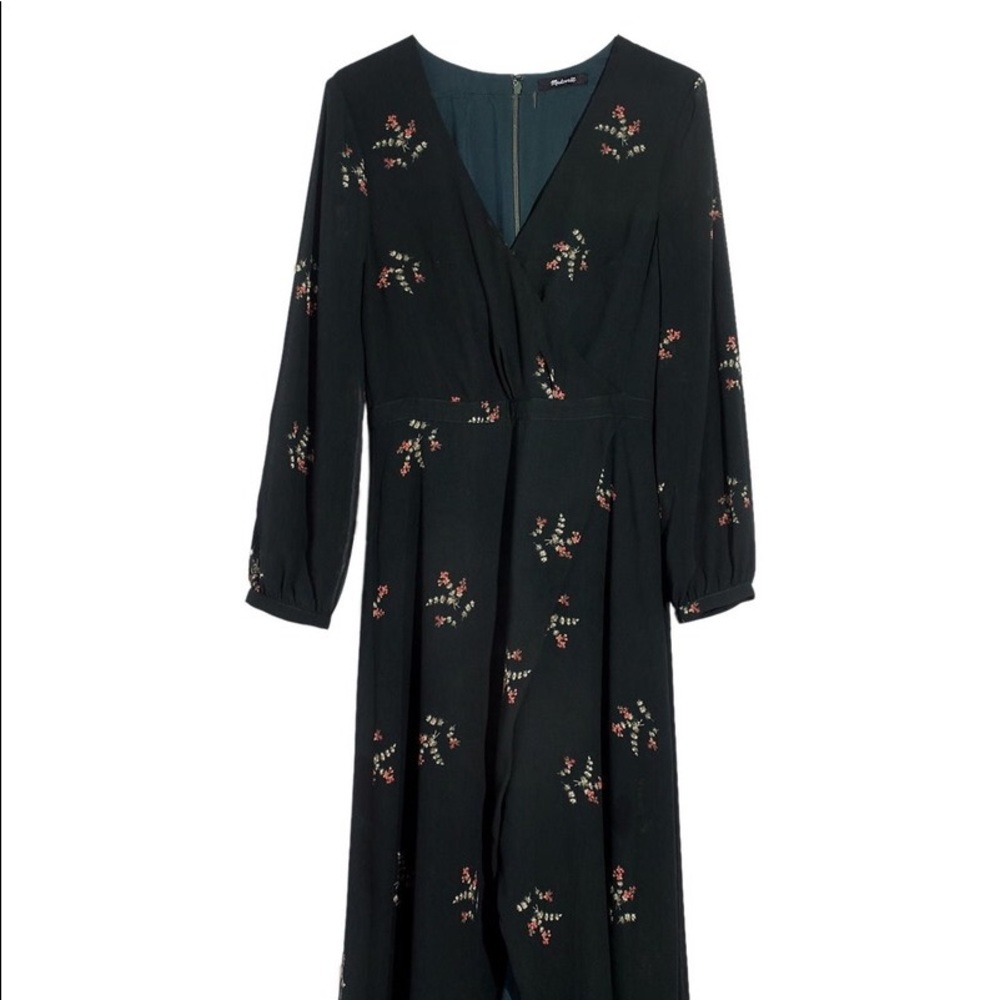 Madewell Nightflower Green Floral Maxi Dress